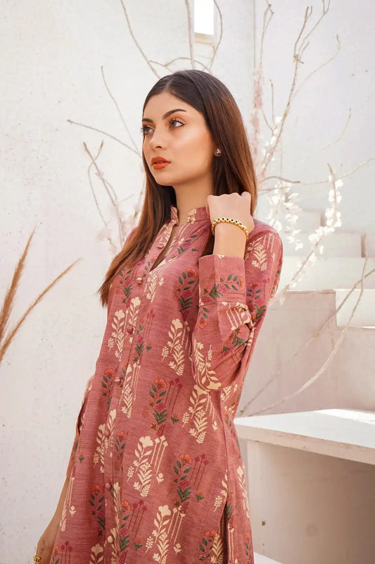 Marian Pink Printed Khaddar