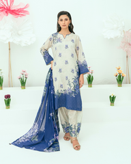 Unstitched Printed Lawn 3 Piece