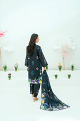 Unstitched Printed Lawn 3 Piece