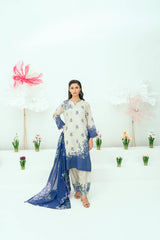 Unstitched Printed Lawn 3 Piece