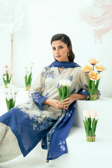 Unstitched Printed Lawn 3 Piece