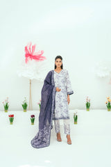 Unstitched Printed Lawn 3 Piece