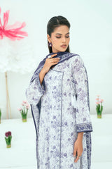 Unstitched Printed Lawn 3 Piece