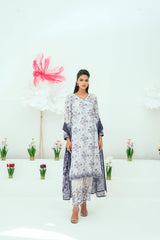 Unstitched Printed Lawn 3 Piece