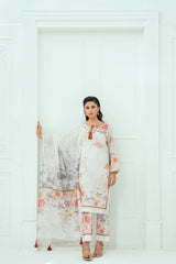 Unstitched Printed Lawn 3 Piece