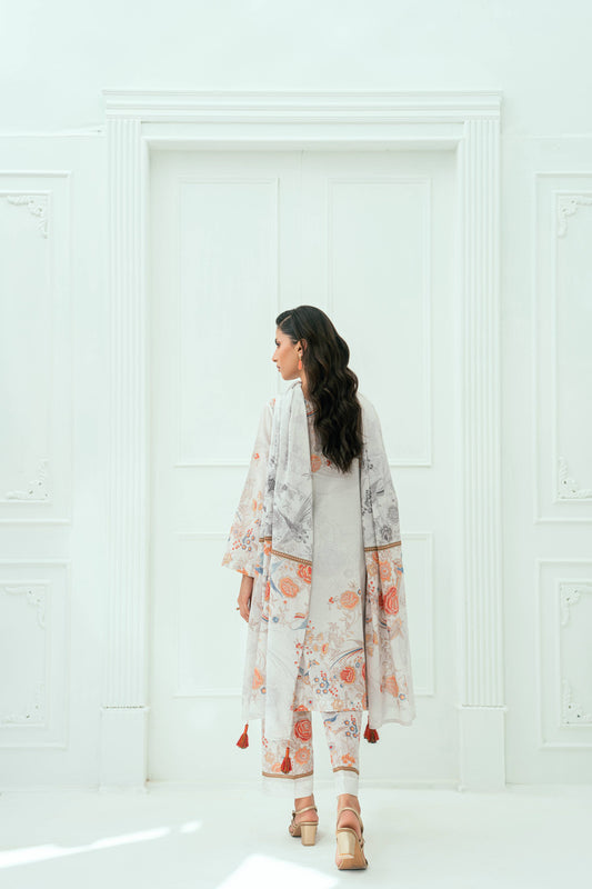 Unstitched Printed Lawn 3 Piece
