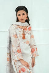 Unstitched Printed Lawn 3 Piece