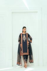 Unstitched Printed Lawn 3 Piece