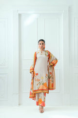 Unstitched Printed Lawn 3 Piece