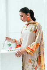 Unstitched Printed Lawn 3 Piece