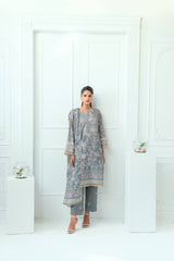 Unstitched Printed Lawn 3 Piece