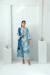 Unstitched Printed Lawn 3 Piece