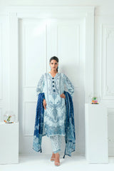 Unstitched Printed Lawn 3 Piece