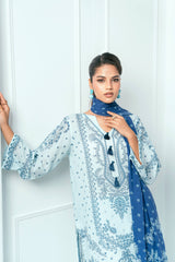Unstitched Printed Lawn 3 Piece