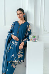 Unstitched Printed Lawn 3 Piece