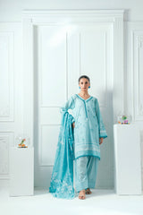 Unstitched Printed Lawn 3 Piece