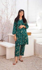 Green Printed Khaddar