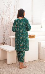 Green Printed Khaddar