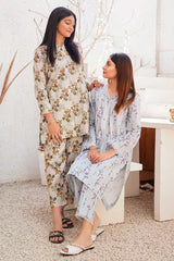 Marian blue Printed Khaddar