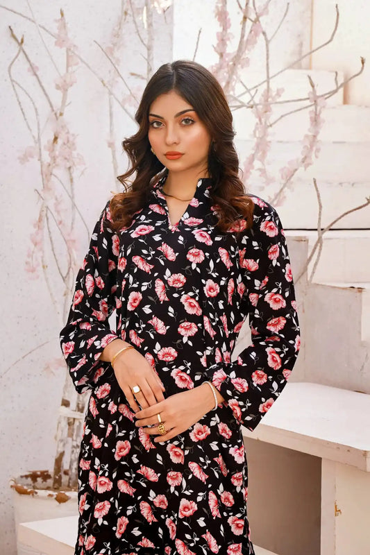 Pink Printed Linen