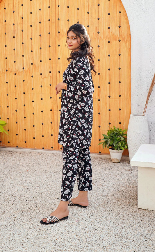 Floral linen Suit