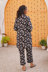 Floral linen Suit