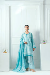 Unstitched Printed Lawn 3 Piece